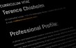 Terence Chisholm / Curriculum Vitae / Resume
